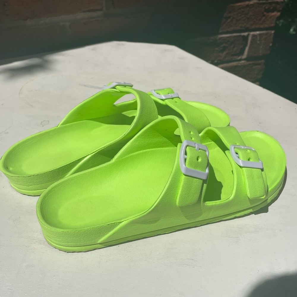 Neon Birkenstock Style Sandals